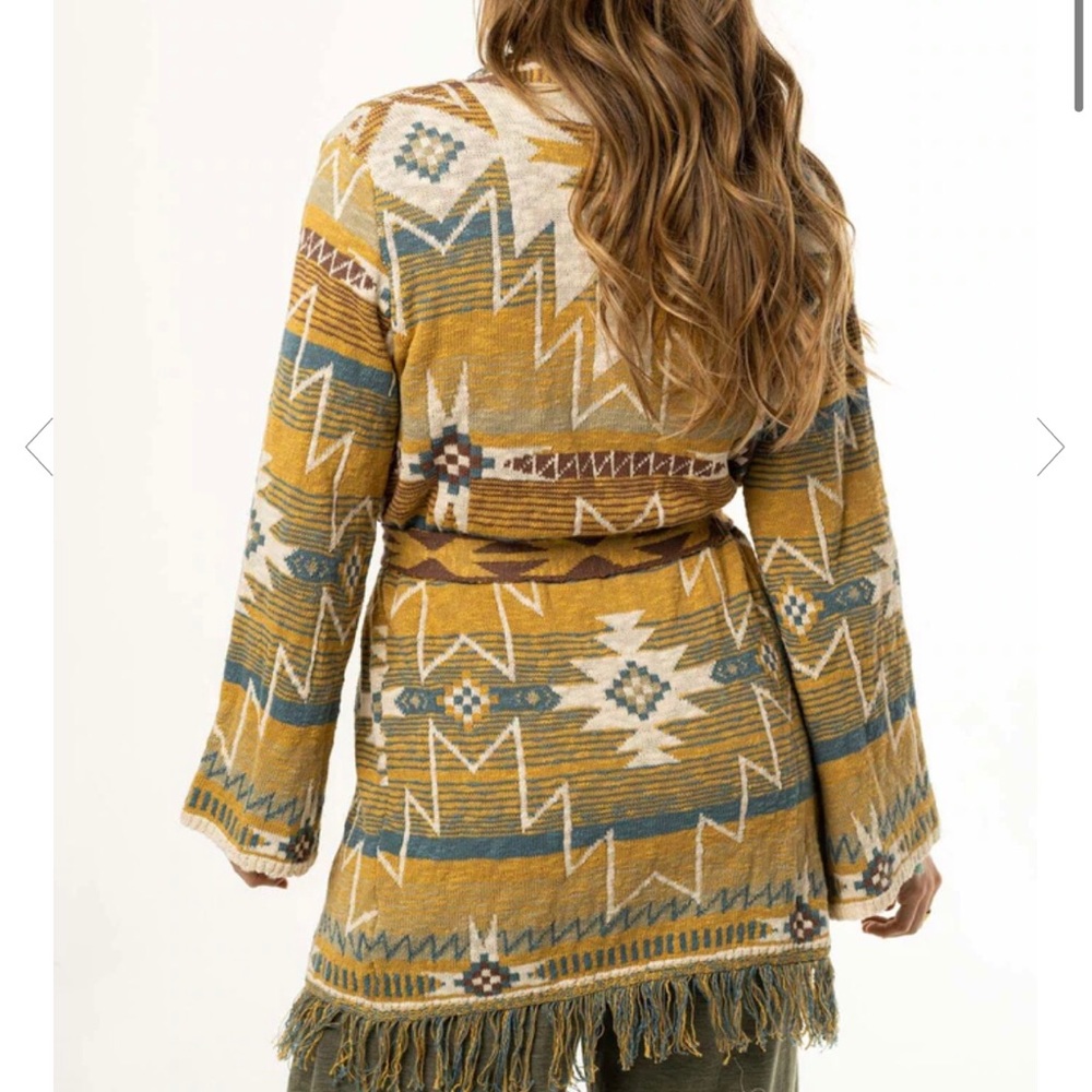 New Native Tribal Print Cardigan Sweater